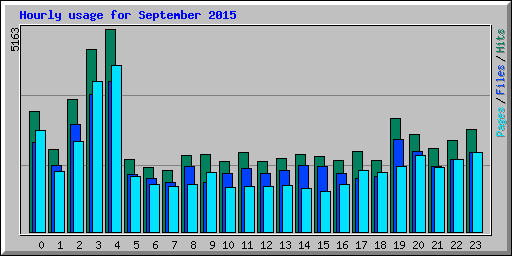 Hourly usage for September 2015