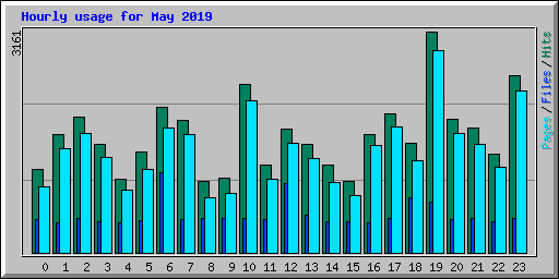 Hourly usage for May 2019