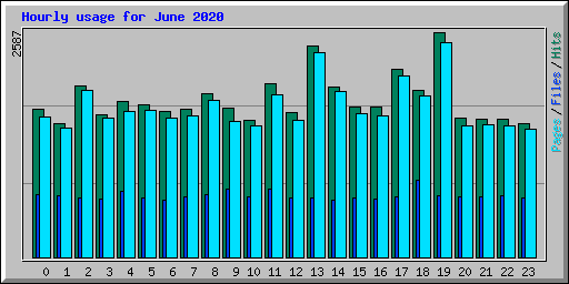 Hourly usage for June 2020