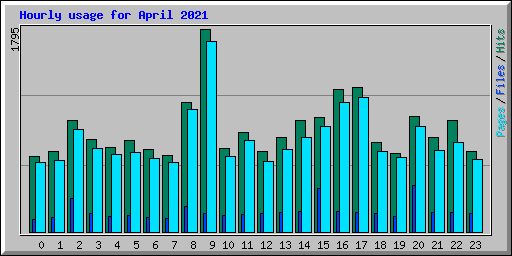 Hourly usage for April 2021