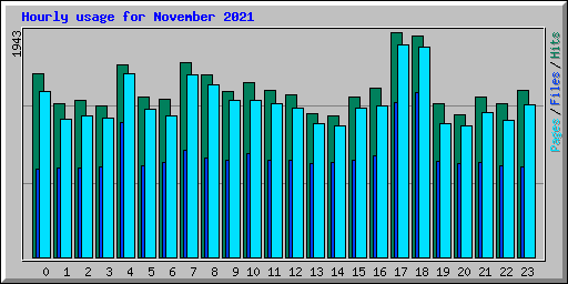 Hourly usage for November 2021