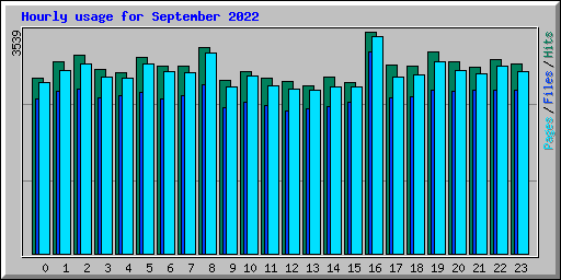 Hourly usage for September 2022
