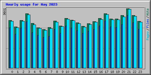 Hourly usage for May 2023
