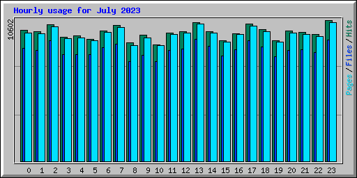 Hourly usage for July 2023