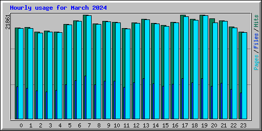 Hourly usage for March 2024