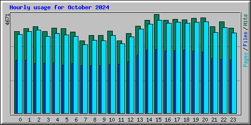 Hourly usage for October 2024