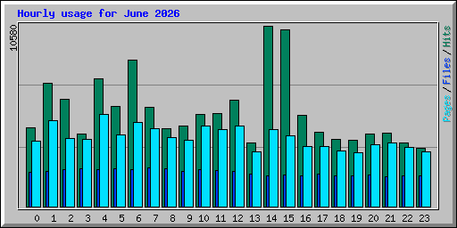 Hourly usage for June 2026
